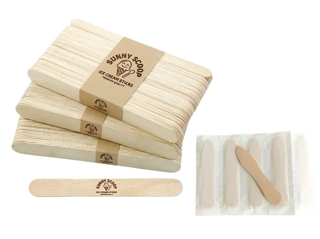OEM custom logo hot-stamping and wrapping for brands china flat ice cream sticks OEM custom logo hot-stamping and wrapping for brands china flat ice cream sticks