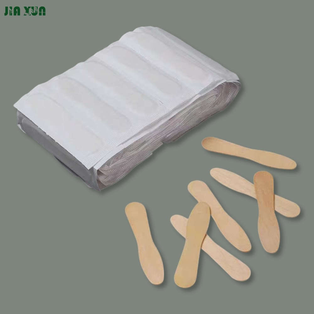 individual wrap wood ice cream spoon